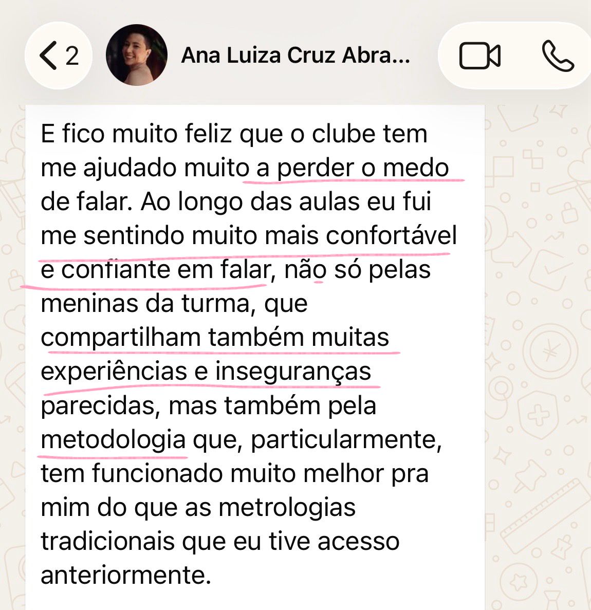 Depoimento da Ana Luiza — parte 2