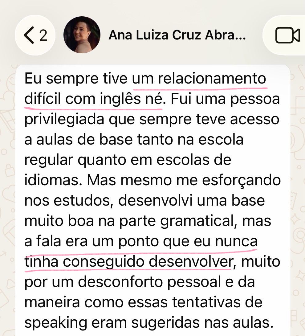 Depoimento da Ana Luiza — parte 1