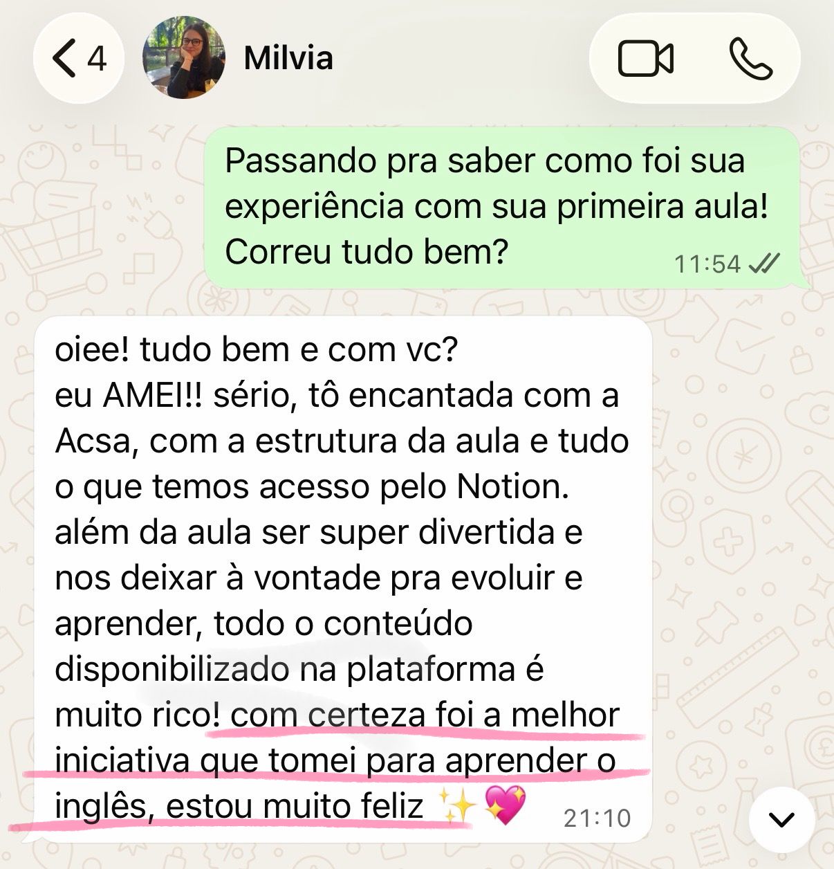 Depoimento da Milvia