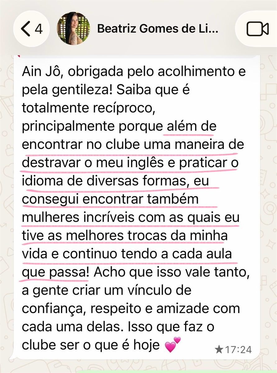 Depoimento da Beatriz