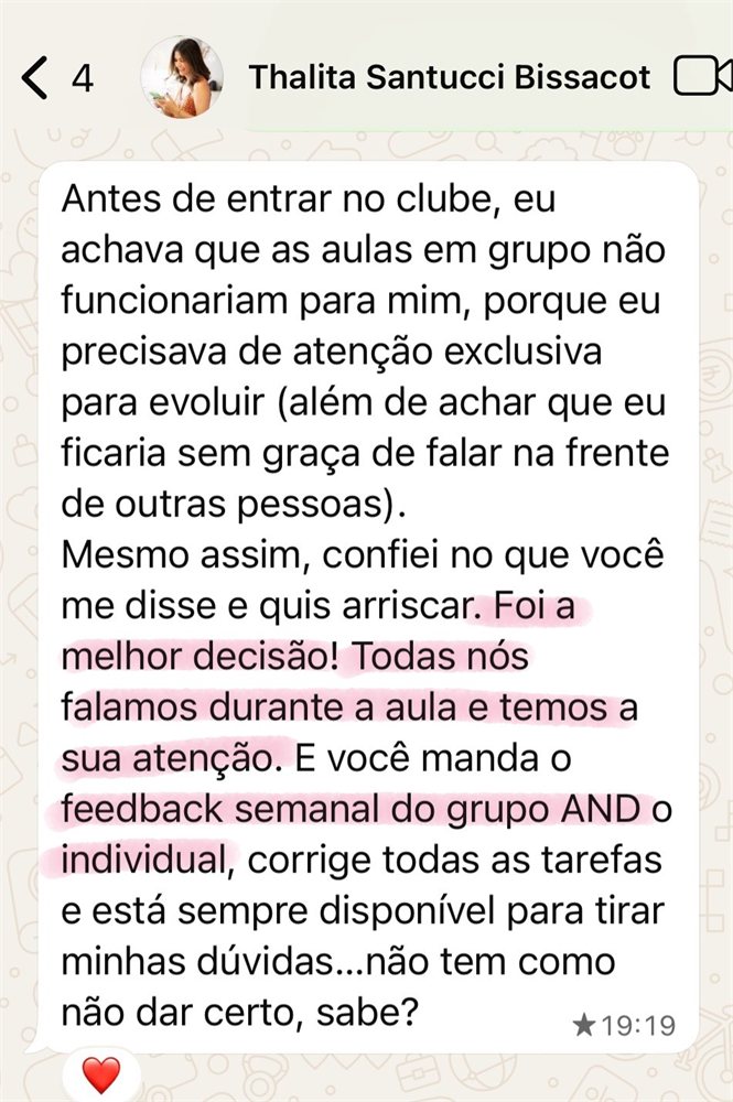 Depoimento da Thalita